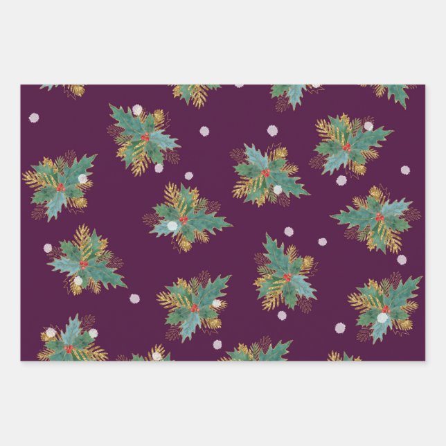 Art Christmas Cards Wrapping Paper Sheets (Front)