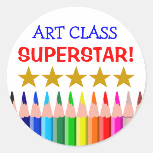 Art Class Superstar Classic Round Sticker
