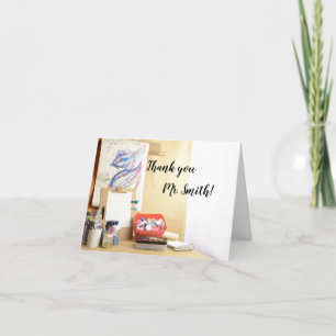 Art Class Teacher Appreciation Day Letterpress Thank You Card