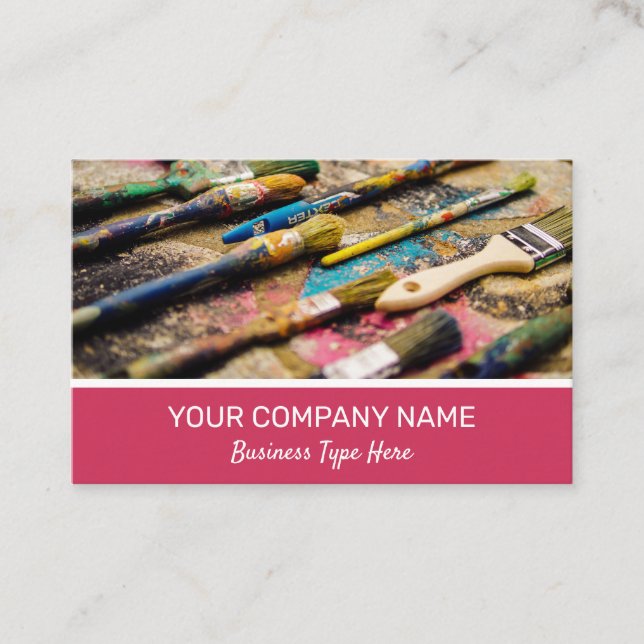 Art Classes Artist Painting Business Card (Front)