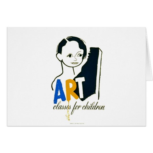 Art Classes for Children - WPA Poster - Cards (Front Horizontal)