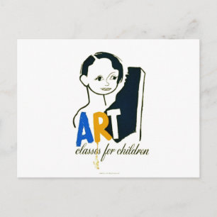 Art Classes for Children - WPA Poster - Postcard