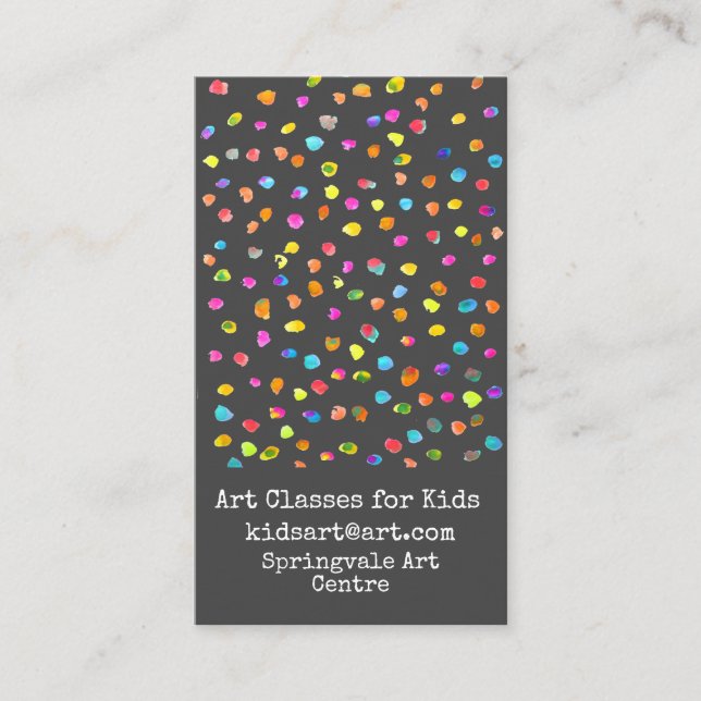 Art Classes for Kids business Business Card (Front)
