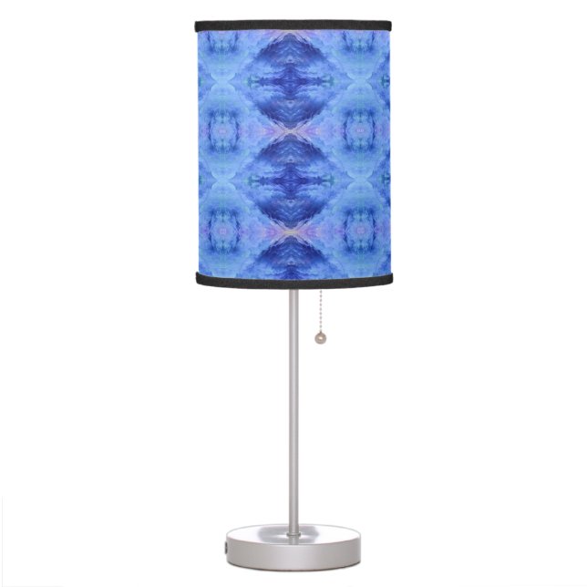 Art Clouds Purple Blue Modern Geometric Table Lamp (Left)