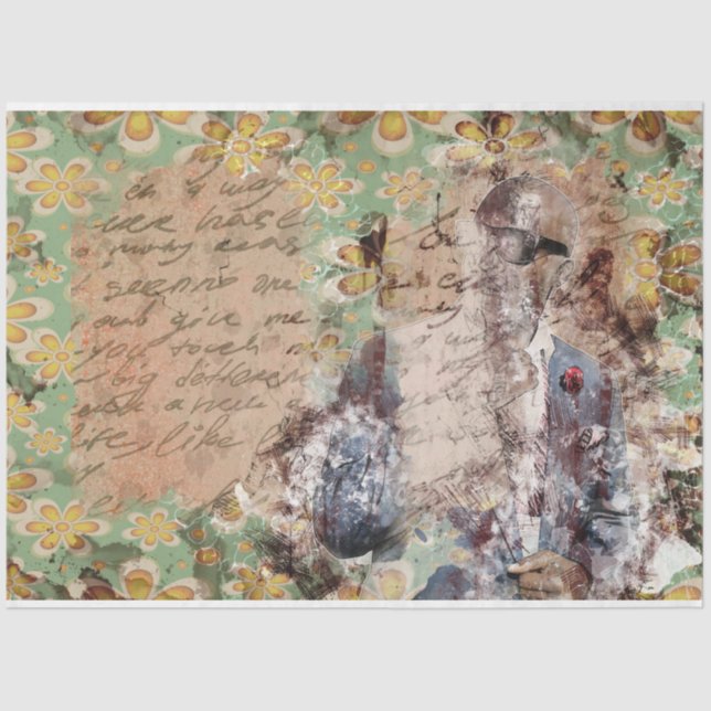 Art Collage 12 Background 20x30  Decoupage Tissue Paper (Front)