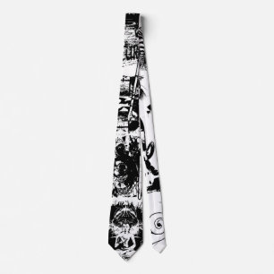 ART COLLAGE black & white + your ideas Tie