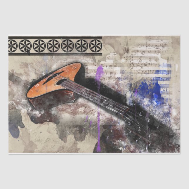 Art Collage Music 28 Decoupage Tissue Paper (Front)