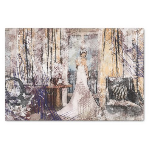 Art Collage Romantic Woman 37 Decoupage Tissue Paper