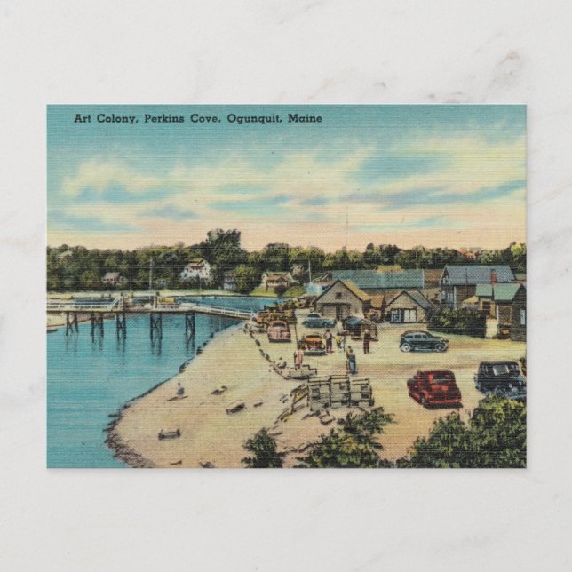 Art Colony in Perkins Cove, Ogunquit, Maine Postcard (Front)