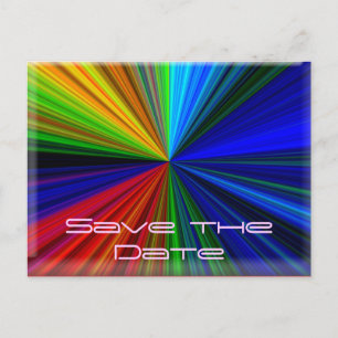 Art color Burst Announcement Postcard