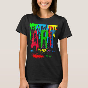 ART colorful paint funny black T-Shirt