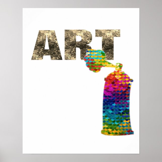 Art Colorful Spray Can Poster (Front)