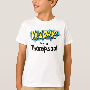 Art Comic Book Ka-Zowy! Adoption Day Party Shirt