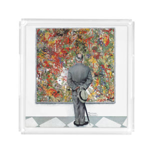Art Connoisseur by Norman Rockwell Acrylic Tray