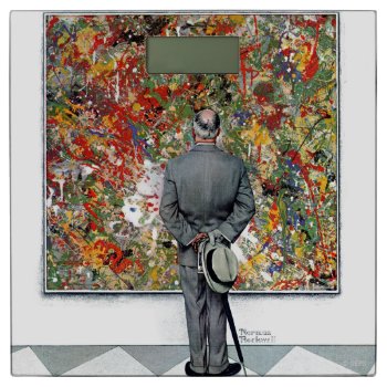 Art Connoisseur By Norman Rockwell Bathroom Scale by NormanRockwell at Zazzle
