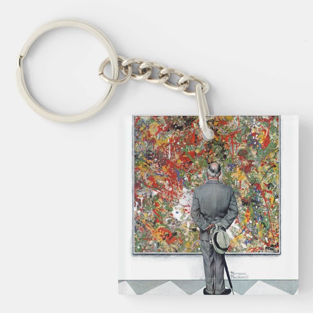 Art Connoisseur by Norman Rockwell Keychain (Front)