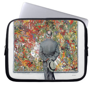Art Connoisseur by Norman Rockwell Laptop Sleeve
