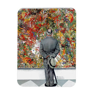 Art Connoisseur by Norman Rockwell Magnet