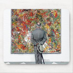 Art Connoisseur by Norman Rockwell Mouse Pad
