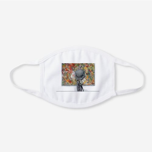 Art Connoisseur by Norman Rockwell White Cotton Face Mask