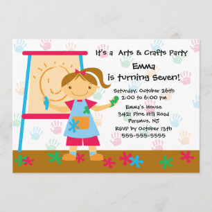 Art & Craft Birthday Party Invitation