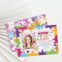 Art Craft Paint Birthday Party Invitation