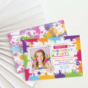 Art Craft Paint Birthday Party Invitation