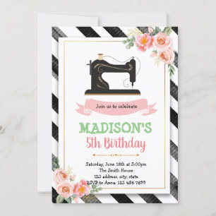 Art craft sewing party invitation