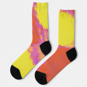 Art Crazy Socks Spilled Paint