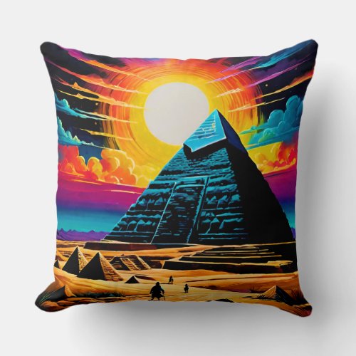 Art Cushion Featuring Egyptian Pyramids