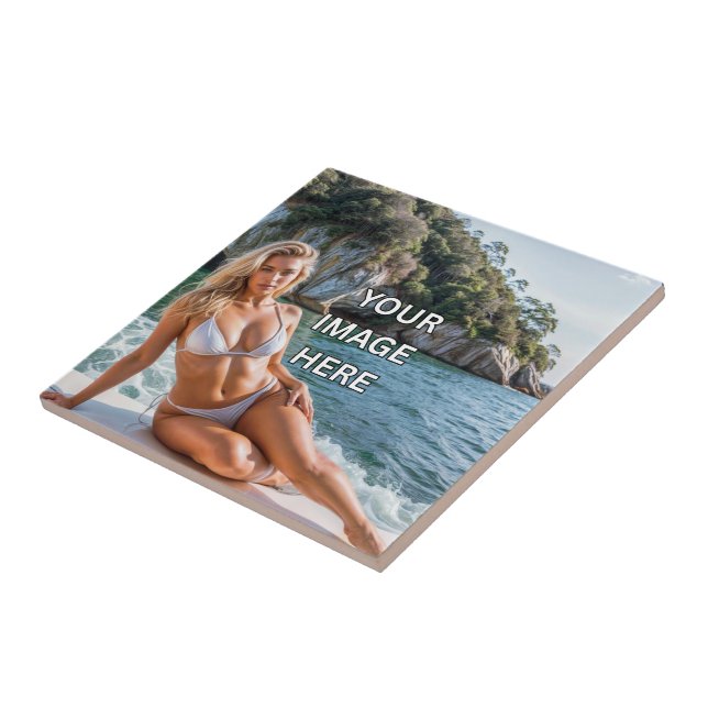 ART! 🎨 Custom Ceramic Tile – Add Image or Text (Side)