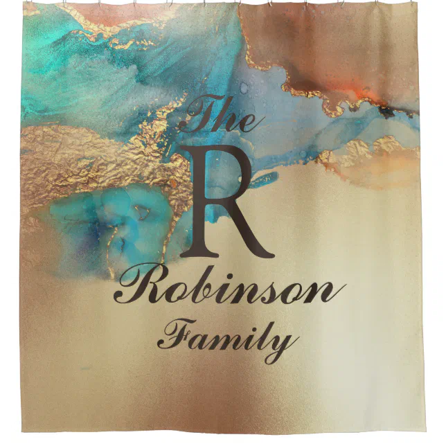 Art Custom Name Shower Curtain Zazzle