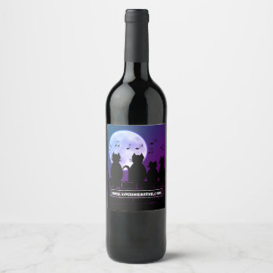 Art ,Cute Cat Clipart,personalized Wine Label