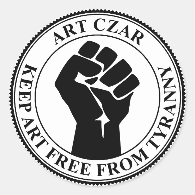 Art Czar - Fist Seal - Round Sticker (Front)