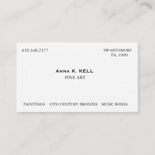 Art Dealer Business Cards