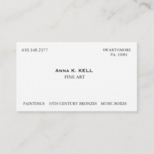 Customizable Art Dealer Business Cards