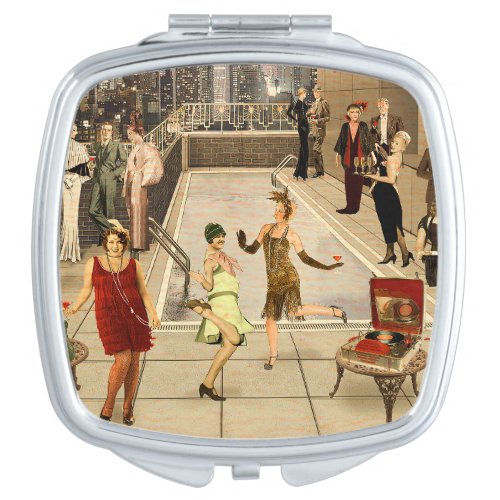 Art Decco Skyline Compact Mirror