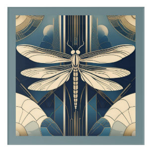Art Deco 12 x 12 Dragonfly Acrylic Wall Art