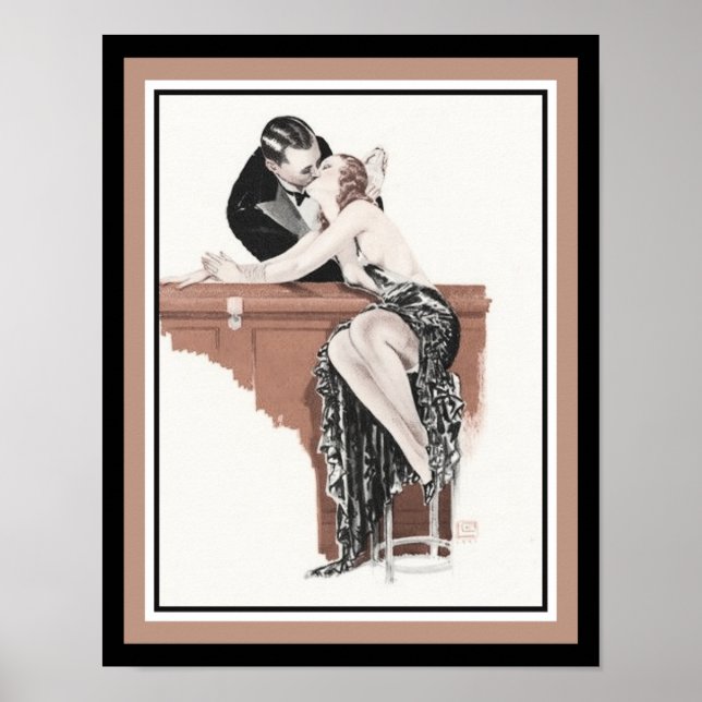Art Deco 1920's "Cocktail Bar" Poster (Front)
