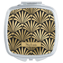 Art Deco 1920s  Personalized Black | Gold Pattern