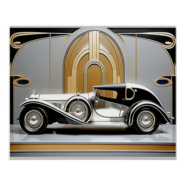 Art Deco 1920's Style Car Poster. Poster (Front)