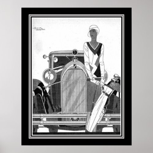 Art Deco 1920s Talbot Ad Poster