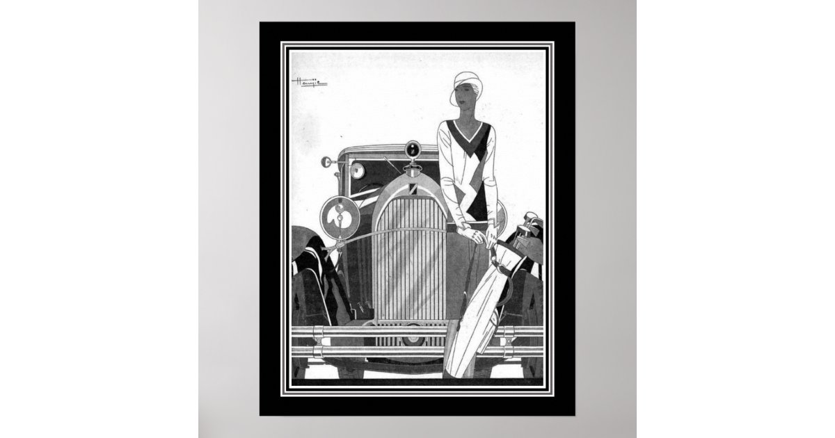 Art Deco 1920s Talbot Ad Poster | Zazzle