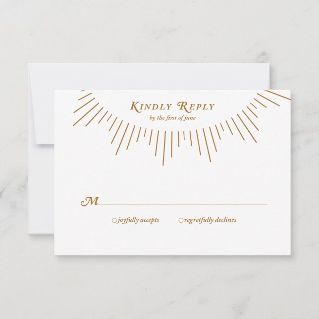 Art Deco 1920's Wedding Response Card (Front)