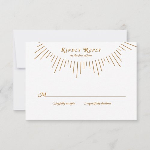 Art Deco 1920s Wedding Response Card