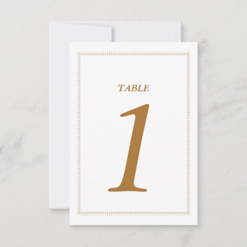 Art Deco 1920s Wedding Table Number