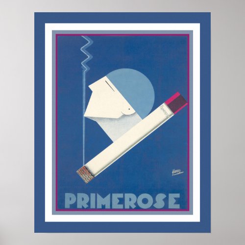 Art Deco 1930 Primrose Cigarette Ad Poster