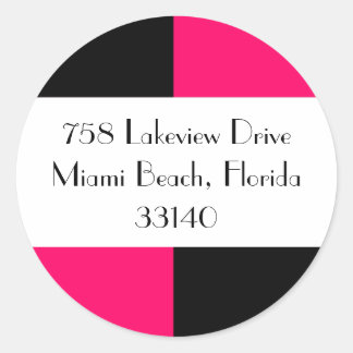 Art Deco 1.5" Envelope Seal Pink Black