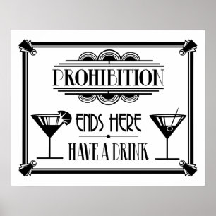 Art Deco 20's style "Cocktail Bar sign BLACK