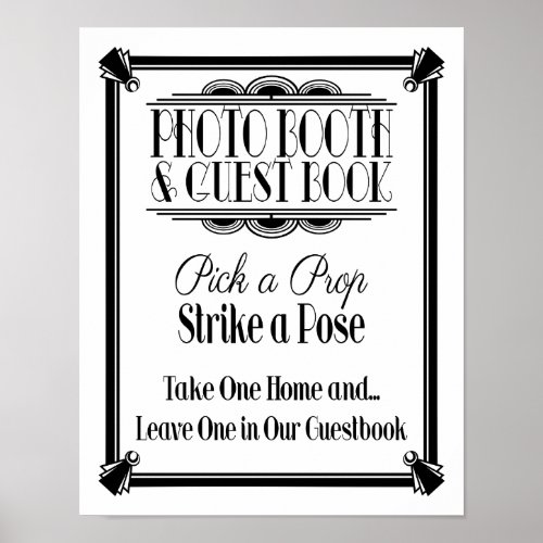 Art Deco 20s style Photo booth  guestbook